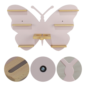 Personalizado montado en la pared lindo Rosa magnético mariposa de madera Tonie figuras Tonie caja estante de pared - Product Image 5