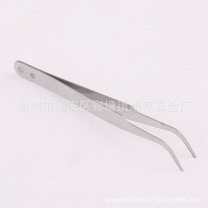 แหนบสแตนเลส ปลายโค้ง 0.8 มม. แหนบธรรมดา เครื่องมือขนาดเล็ก DIY แหนบสำหรับงานจิ๋ว อุปกรณ์สำหรับงานเพชรเพ้นท์ - Product Image 4
