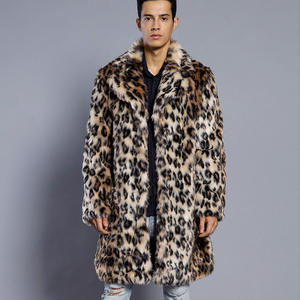 Cappotto con colletto da uomo in pelliccia di leopardo in pelliccia sintetica cappotto caldo autunno e inverno nuovo stile - Product Image 3
