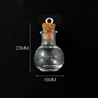 Mini-bocal irrégulier réutilisable en verre borosilicate avec bouchon en liège pour flacons à vœux – Vente en gros