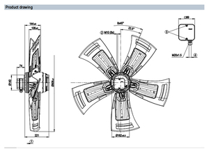 Ventilateur axial puissant ebm-papst A6D910-AB01-01 de 910 mm, ventilateur de refroidissement AC fiable pour les systèmes HVAC des centres de données et les systèmes industriels - Product Image 3