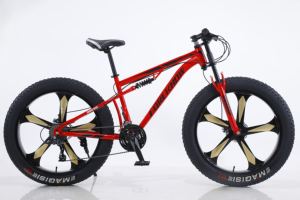 2024 adulto 7-21 doble freno 24-26 pulgadas rueda plana neumático Marco de bicicleta de acero al carbono bicicleta de nieve gorda bicicleta de montaña - Product Image 3