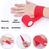 Bandage Cohésif Élastique Auto-Adhésif Non Tissé Facilement Déchirable de 2 Pouces avec Logo Personnalisé OEM, Rouleau de Bandage Vétérinaire pour Chevaux et Animaux de Compagnie, Vente en Gros