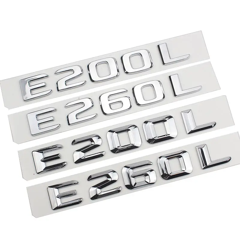 ABS Car Rear Tail Trunk Emblem Badges Logo Stickers For Mercedes Benz E200L E260L E300L E320L W213 W214 W215