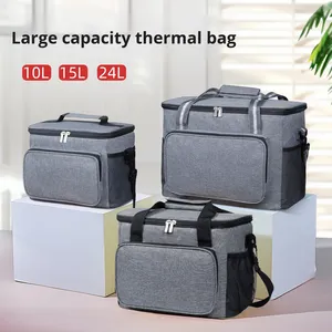 For New Leather Insulated Waterproof <strong>Picnic</strong> <strong>Bag</strong> with Zipper Closure 10L/15L/24L Sizes Portable Outdoor Ice <strong>Bag</strong> - Product Image 1