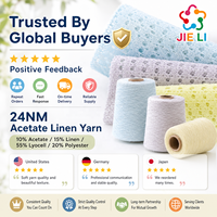 Fil à tricoter écologique mat et frais en mélange d'acétate, de lin et de lyocell 24NM pour robes de luxe d'été, couleur personnalisée, fourniture directe usine