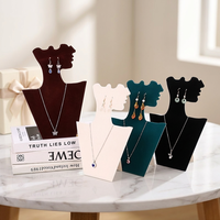 Support de Présentation Pliant en Velours pour Bijoux, Colliers et Boucles d'Oreilles, Idéal pour Magasins de Bijoux et Prises de Vue en Direct - Produit Phare Transfrontalier