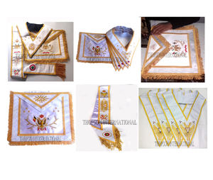 Tablier masury Regalia AASR, tablier 30 degrés, ceintures à col - Product Image 1