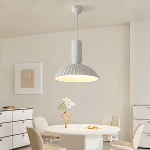 2024 Cream-Colored Modern Minimalist Dining Room <b>Chandelier</b> High-End French Pendant <b>Light</b> for Bedroom Bedside Lighting - Product Image 4