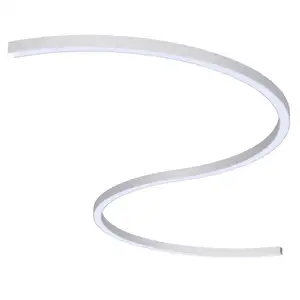 Lámpara colgante Circular para oficina, accesorio de iluminación Circular lineal, de perfil contemporáneo, anillo de luz redondo