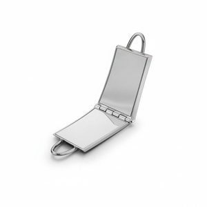 Specchio per il Trucco Pieghevole 43x82 mm con Manico ad Anello - Product Image 2
