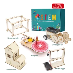 2024 STEM Customized Learning Science Educational Wooden Puzzle Car Robots Student Kits DIY STEAM Toys For Kids