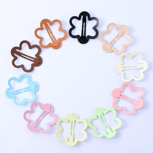 Pince à cheveux BB creuse à motif floral style coréen 12 cm en métal pour enfants, usage quotidien - Product Image 4