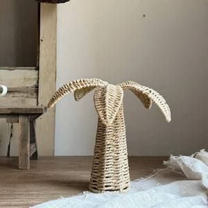 Décoration d'intérieur créative Art Déco en corde de papier tressée, motif feuillage de palmier, accessoires photo faits à la main de haute qualité, style Instagram - Product Image 1