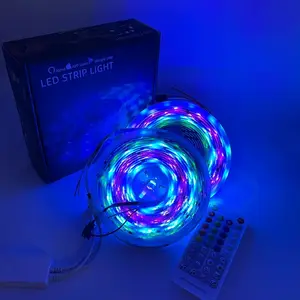 E-ticaret tedarikçisi Oem Odm 5m 12v Rgbic renk değiştirme Sync müzik akıllı Tv arkaplan ışığı Led şerit işıklar Tv için