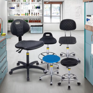 Silla de Trabajo ESD, Taburete de Oficina para Laboratorio, Sala Blanca, Escuela, Hospital, Ciencias, Biología, Física, Taller, Dentista, Computadora - Product Image 1