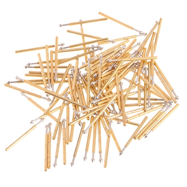 Smart Electronics Gold Plated Stainless Steel Spring Test Probe Pogo Pin 1.3mm Conical Head 1.0mm Thimble for PCBA Power Tool