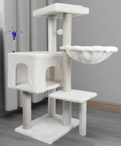 Populaire grande vente Cat Tree Scratcher Cat Condo Tower 2023 Activité Arbre Beige
