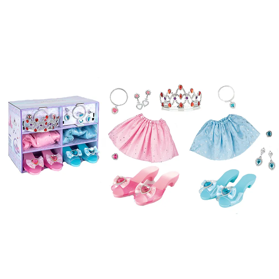 Girls Fashion Princess Toys Pretend Play Shoes and Jewelry Boutique Princess Dress Up Shoes