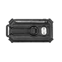 Noodradio op zonne-energie/handkracht met SOS-alarm, Bluetooth, telefoonoplader, AM/FM digitale tuner & LED-zaklamp voor survivalkits
