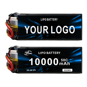 Batterie Lipo 10000mAh 6S 50C pour drone FPV, batterie de drone 22.2V à décharge élevée, C-rate d'origine, usine d'origine - Product Image 1