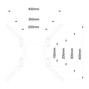 ADAPTOR-6 LED LCD Wall Bracket Adaptor <strong>VESA</strong> 100x100 <strong>200x200</strong> 300x300 400x400 TV Mount Adaptor - Product Image 4