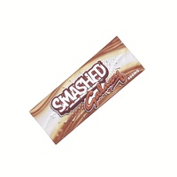 Envoltura de barra energética de Chocolate de diseño múltiple OEM, bolsita de embalaje de barra de proteína con sello trasero con muesca de rasgado