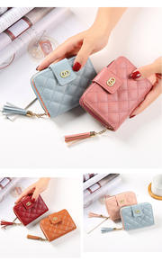 Nuovo minimalista <span class=keywords><strong>piccolo</strong></span> corto a buon mercato Mini carino sottile portafogli in <span class=keywords><strong>pelle</strong></span> per <span class=keywords><strong>donna</strong></span> signore ragazze eleganti borse sottile nappa De Mujer 2023 - Product Image 5