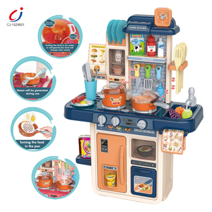 ชุดโต๊ะทำอาหารเด็กแบบมีไฟ 63 ซม. พร้อมของเล่นครัวแบบพ่นน้ำ - Product Image 2