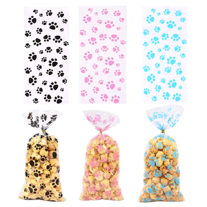 Vente en gros de sac à bonbons transparent en PVC poche d'opp plate impression de griffes de <span class=keywords><strong>chiot</strong></span> de dessin animé <span class=keywords><strong>Film</strong></span> protecteur pour emballage alimentaire pour biscuit - Product Image 1