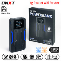 Routeur de voyage DNXT avec batterie externe, routeur WiFi mobile WiFi6 2.4g&5.8g, WiFi de poche MTN 10000mAh, AP, carte SIM, WiFi de poche pour les voyages