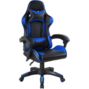 <span class=keywords><strong>Poltrona</strong></span> <span class=keywords><strong>da</strong></span> Ufficio Moderna di Alta Qualità, Nuovo Design Ergonomico, Comoda Sedia <span class=keywords><strong>da</strong></span> Gaming Sportiva Nera e Blu con Ruote - Product Image 2