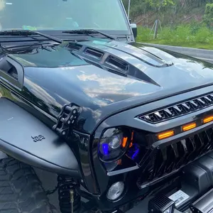 Guangzhou Auto 4X4 Tutup Pelindung Mesin, untuk Jeep Wrangler JK Steel Hood