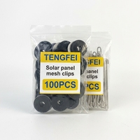 Clip de fixation pour panneau solaire en aluminium, sans perçage, anti-oiseaux et anti-nuisibles, avec grille métallique