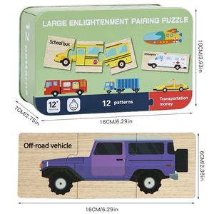 Детские развивающие пазлы для раннего обучения, игра на сопоставление английских слов, двусторонняя деревянная головоломка с алфавитом - Product Image 5