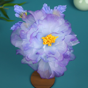 Nuevo diseño original, pinza de pelo grande hecha a mano con degradado morado y patrón floral, perfecta para maquillaje Hanfu y accesorios para el cabello. - Product Image 2