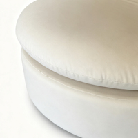 Fauteuil pivotant moderne blanc rembourré pour salon et hôtel