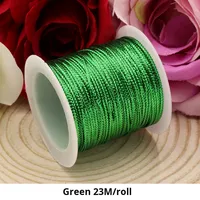 Fil de corde en or et argent écologique de 1mm pour l'emballage de cadeaux Bracelet métallique pour la fabrication de bijoux et de bracelets comprenant une lanière de marque