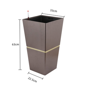 Lớn Vuông PP Nhựa Chậu Hoa Mạ Kẽm Tự Tưới Nước Trồng Hydroponics Vườn Nhà Khách Sạn Dọc Trang Trí Nội Thất Thanh Lịch Nồi - Product Image 4