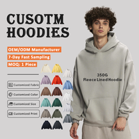 Fournisseur en vogue : Sweats à capuche unisexe Automne Hiver, 350g grammage lourd, avec logo personnalisé, style décontracté, épais, coupe oversize pour homme