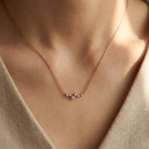 Hong Kong Manufacturer Wholesale Trendy Irregular Style 18K Solid Gold Real Natural Diamond Pendant <b>Necklace</b> For Women's Gift - Product Image 6