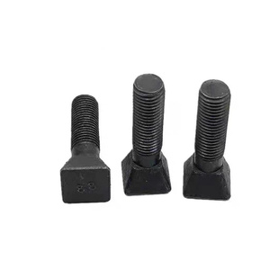Boulon de plaque de concasseur en acier au carbone grade 8.8, oxyde noir, M16 à M36, pour fixation de barre de soufflage et de plaque de concasseur, usage professionnel - Product Image 1