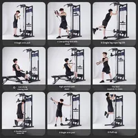 Appareil de musculation commercial EM Brand Model, machine papillon à traction simple face avec câble en acier pour entraînement des petits oiseaux, traction haute/basse