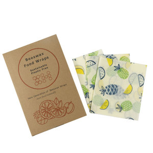 Reusable Beeswax Food <strong>Storage</strong> <strong>Wrap</strong> Sustainable No Plastic Alternative to Bowl Cover Waxed Cotton Cloth for Sandwich Wrapping - Product Image 2