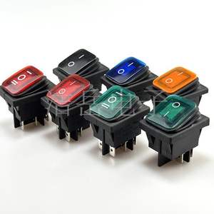 Interruptor Basculante KCD4 Impermeable de 6 Pines y 3 Posiciones con Luz Indicadora IP65 para Equipos Industriales 16A 220V con Terminal de Tornillo - Product Image 2