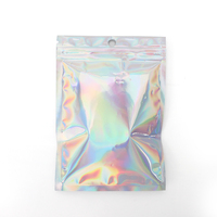 Sacs en plastique transparents à fermeture éclair prêts à être expédiés, sacs en film nacré pour bijoux