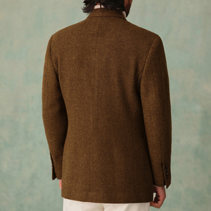 <span class=keywords><strong>Costume</strong></span> Homme Laine Épaisse Années 1930 430g 100% Laine Rétro Vintage Veste <span class=keywords><strong>Costume</strong></span> Quatre Boutons Automne/Hiver Double Boutonnage Revers Pointe - Product Image 2