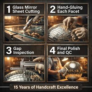 Vente en gros de grandes boules miroir disco de 100 cm pour fêtes, événements, discothèques, intérieur, maison, <span class=keywords><strong>DJ</strong></span>, vitrines de magasins, décoration de mariage suspendue - Product Image 5