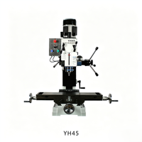 Machine à fraiser industrielle YH45 pour usinage 3-en-1, type banc, pour réparation et fabrication de pièces de précision, fraiseuses manuelles