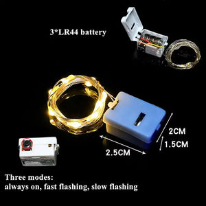 Mini Luci Fatate a <span class=keywords><strong>LED</strong></span> 2m 20 <span class=keywords><strong>LED</strong></span> con Batteria Inclusa, Classificazione IP44 per Decorazioni Natalizie da Esterno - Product Image 1